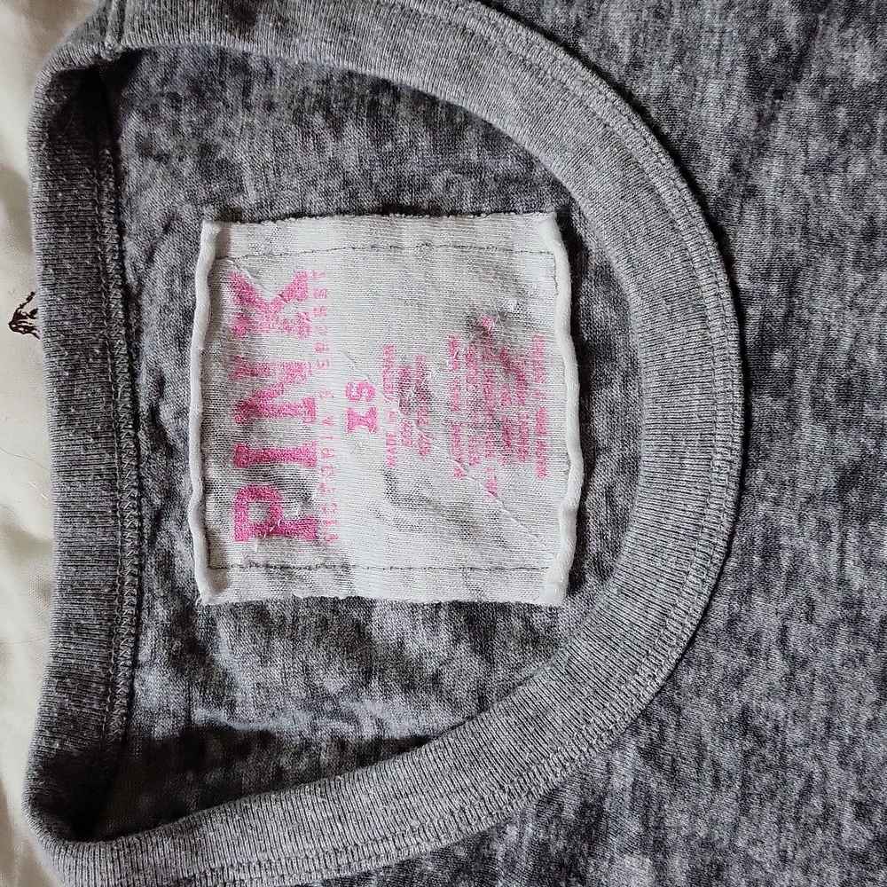 Victoria's Secret T-shirt Size XS Gray Short Sleeve Like New